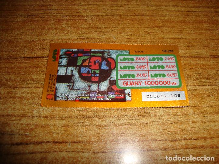 National Spanish Lottery: LOTERIA CATALUNYA LOTO RAPID MUY DIFICIL NUEVOS SIN RASCAR