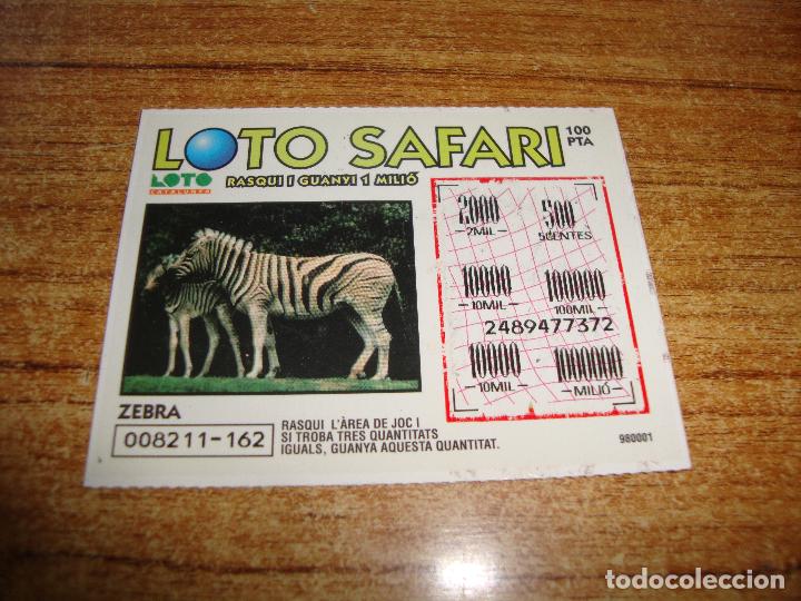 National Spanish Lottery: LOTERIA CATALUNYA LOTO RAPID LOTO SAFARI
