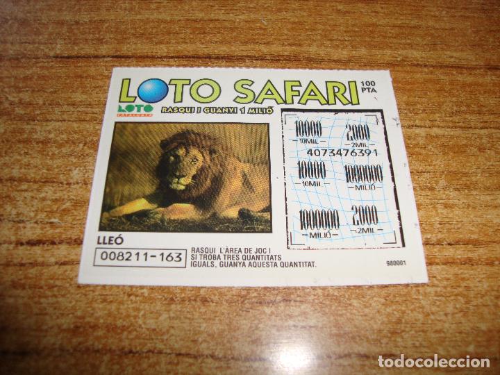 National Spanish Lottery: LOTERIA CATALUNYA LOTO RAPID LOTO SAFARI