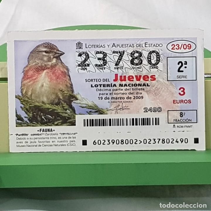 Loterie Nationale: LOTER&Iacute;A NACIONAL, JUEVES, SORTEO 23/09, 19 MARZO 2009, FAUNA, PARDILLO COM&Uacute;N, N&ordm; 23780