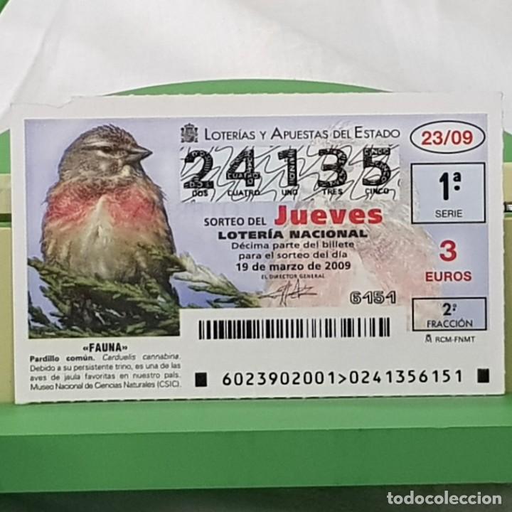 Loterie Nationale: LOTER&Iacute;A NACIONAL, JUEVES, SORTEO 23/09, 19 MARZO 2009, FAUNA, PARDILLO COM&Uacute;N, N&ordm; 24135