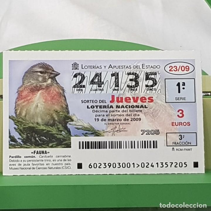 Loterie Nationale: LOTER&Iacute;A NACIONAL, JUEVES, SORTEO 23/09, 19 MARZO 2009, FAUNA, PARDILLO COM&Uacute;N, N&ordm; 24135