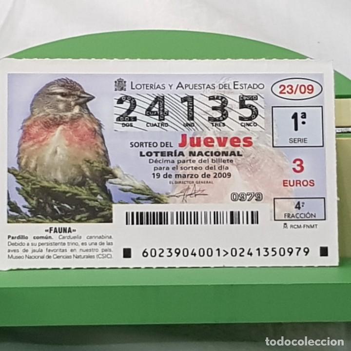 Loterie Nationale: LOTER&Iacute;A NACIONAL, JUEVES, SORTEO 23/09, 19 MARZO 2009, FAUNA, PARDILLO COM&Uacute;N, N&ordm; 24135