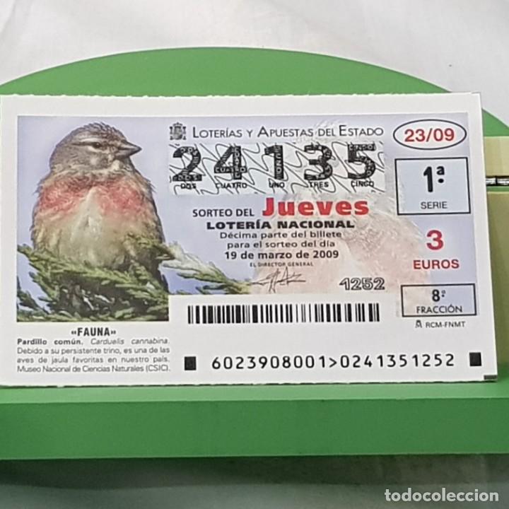 Loterie Nationale: LOTER&Iacute;A NACIONAL, JUEVES, SORTEO 23/09, 19 MARZO 2009, FAUNA, PARDILLO COM&Uacute;N, N&ordm; 24135