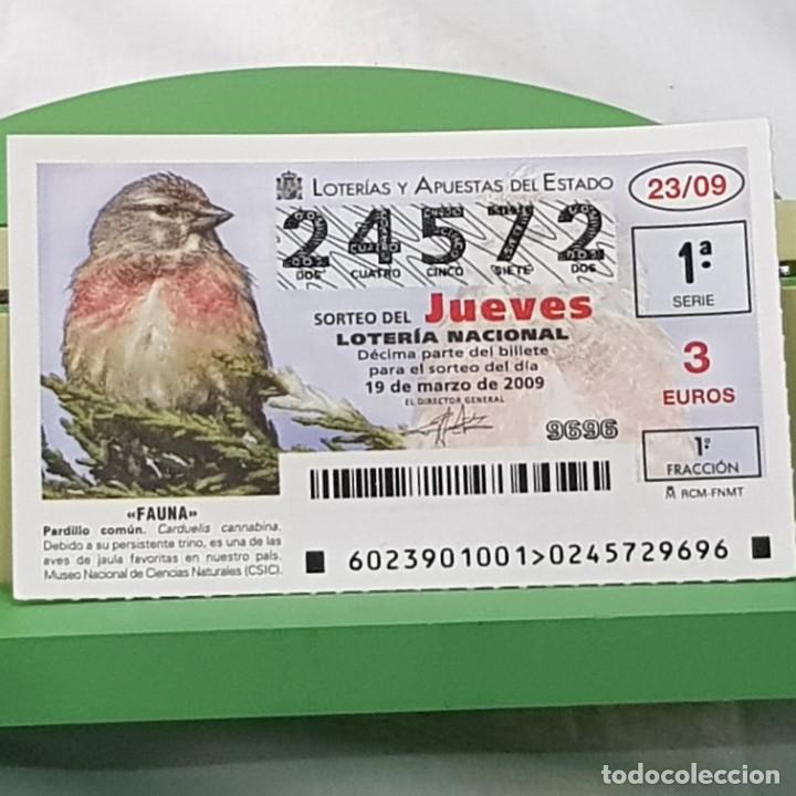 Loterie Nationale: LOTER&Iacute;A NACIONAL, JUEVES, SORTEO 23/09, 19 MARZO 2009, FAUNA, PARDILLO COM&Uacute;N, N&ordm; 24572