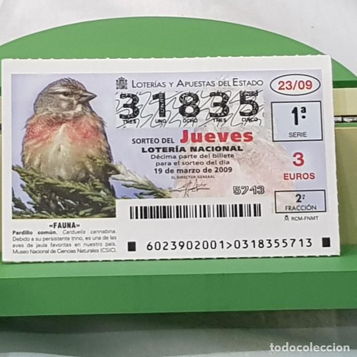 Lotaria Nacional: LOTER&Iacute;A NACIONAL, JUEVES, SORTEO 23/09, 19 MARZO 2009, FAUNA, PARDILLO COM&Uacute;N, N&ordm; 31835
