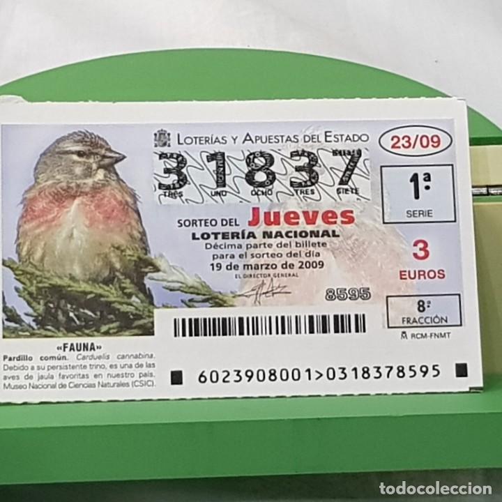 Lotaria Nacional: LOTER&Iacute;A NACIONAL, JUEVES, SORTEO 23/09, 19 MARZO 2009, FAUNA, PARDILLO COM&Uacute;N, N&ordm; 31837