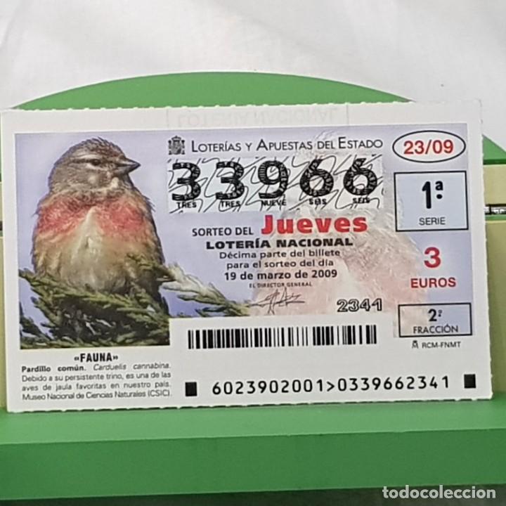 Lotaria Nacional: LOTER&Iacute;A NACIONAL, JUEVES, SORTEO 23/09, 19 MARZO 2009, FAUNA, PARDILLO COM&Uacute;N, N&ordm; 33966