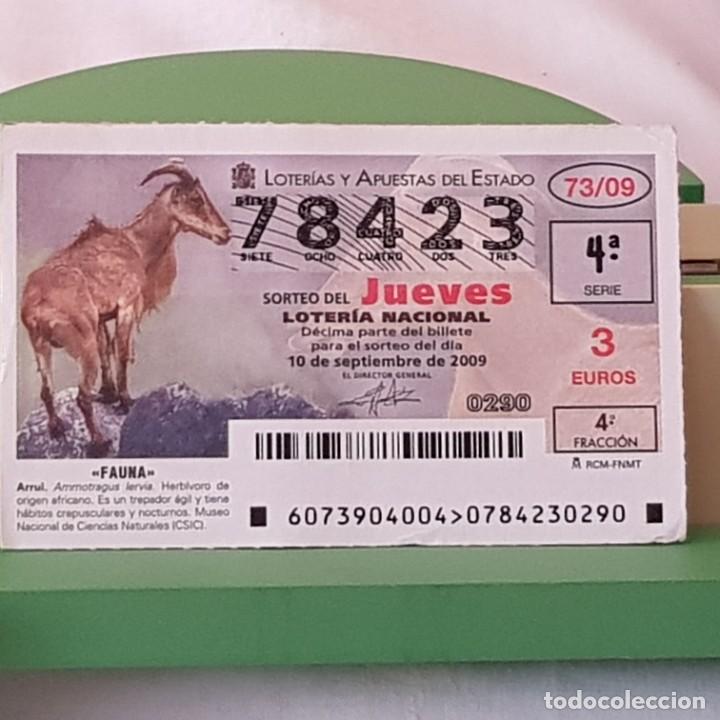 Lotteria Nationale Spagnola: LOTER&Iacute;A NACIONAL, JUEVES, SORTEO 73/09, 10 SEPTIEMBRE 2009, FAUNA, ARRU&Iacute;, N&ordm; 78423
