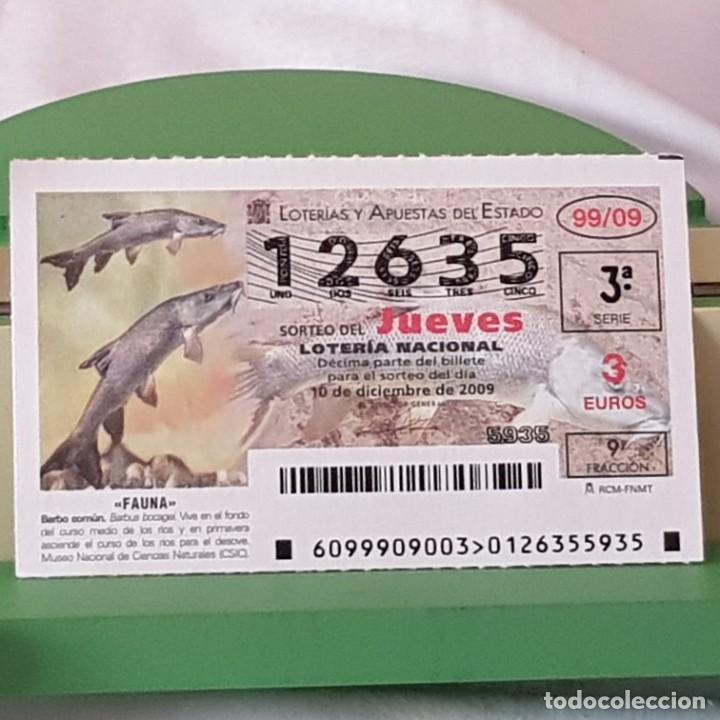 Loterie Nationale: LOTER&Iacute;A NACIONAL, JUEVES, SORTEO 99/09, 10 DICIEMBRE 2009, FAUNA, BARBO COM&Uacute;N, N&ordm; 12635