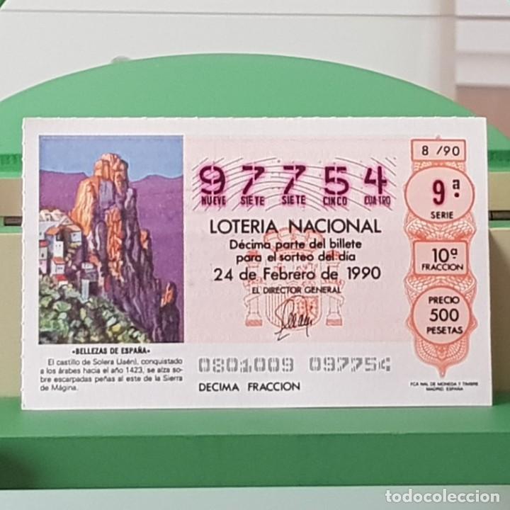 Nationale spanische Lotterie: LOTER&Iacute;A NACIONAL, SORTEO 8/90, 24 FEBRERO 1990, CASTILLO DE SOLERA, JA&Eacute;N, N&ordm; 97754