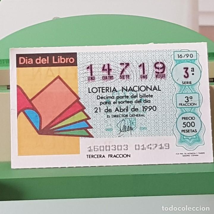 Nationale spanische Lotterie: LOTER&Iacute;A NACIONAL, SORTEO 16/90, 21 ABRIL 1990, D&Iacute;A DEL LIBRO, N&ordm; 14719