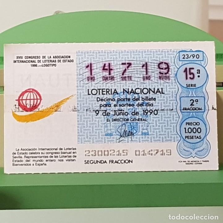 Nationale spanische Lotterie: LOTER&Iacute;A NACIONAL, SORTEO 23/90, 9 JUNIO 1990, XVIII CONGRESO ASOCIACI&Oacute;N LOTER&Iacute;AS, N&ordm; 14719