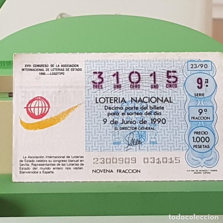 Nationale spanische Lotterie: LOTER&Iacute;A NACIONAL, SORTEO 23/90, 9 JUNIO 1990, XVIII CONGRESO ASOCIACI&Oacute;N LOTER&Iacute;AS, N&ordm; 31015