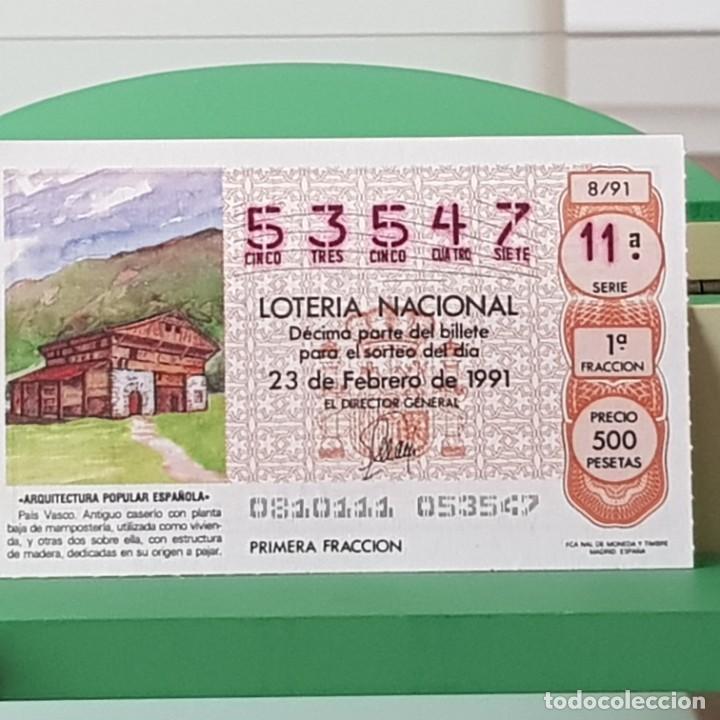 Lotaria Nacional: LOTER&Iacute;A NACIONAL, SORTEO 8/91, 23 FEBRERO 1991, CASER&Iacute;O DEL PA&Iacute;S VASCO, N&ordm; 53547