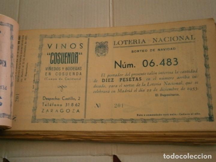 Loterie Nationale: LOTERIA NACIONAL A&Ntilde;OS 40/50, SORTEO DE NAVIDAD ZARAGOZA,vinos. (UNICA EN TC)