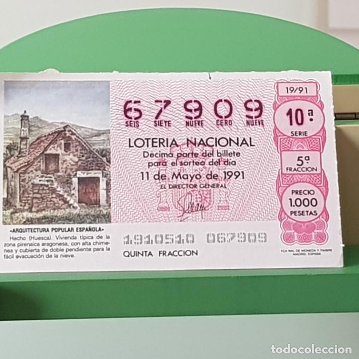 Lotteria Nationale Spagnola: LOTER&Iacute;A NACIONAL, SORTEO 19/91, 11 MAYO 1991, VIVIENDA T&Iacute;PICA PIRENAICA, HECHO, HUESCA, N&ordm; 67909