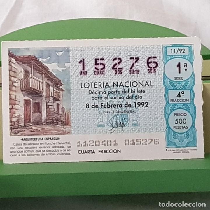 Loterie Nationale: LOTER&Iacute;A NACIONAL, SORTEO 11/92, 8 FEBRERO 1992, CASAS DE LABRADOR, IFONCHE TENERIFE, N&ordm; 15276