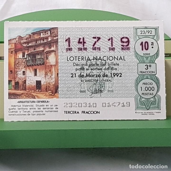 Loterie Nationale: LOTER&Iacute;A NACIONAL, SORTEO 23/92, 21 MARZO 1992, ADEMUZ, VALENCIA, N&ordm; 14719