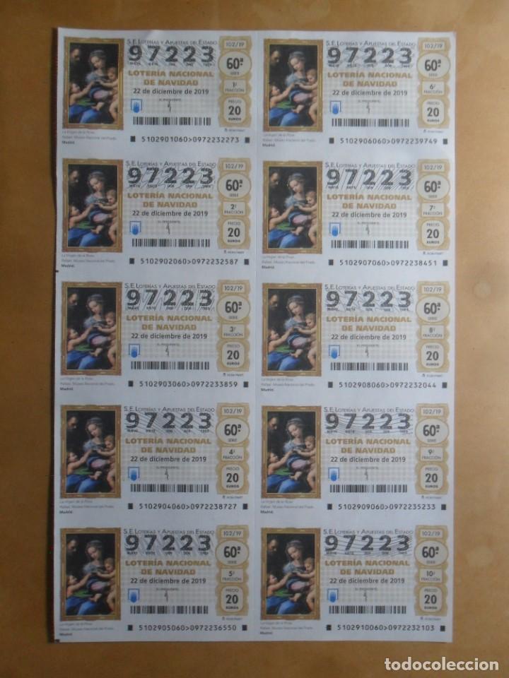 Loter&iacute;a Nacional: BILLETE COMPLETO - N&ordm; 97223 - 22 DICIEMBRE 2019 - 102/19 - LA VIRGEN DE LA ROSA, MUSEO DEL PRADO, M