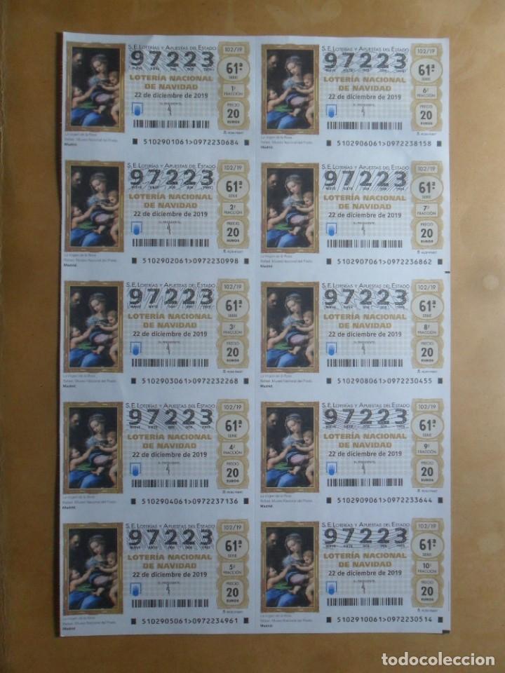 Loter&iacute;a Nacional: BILLETE COMPLETO - N&ordm; 97223 - 22 DICIEMBRE 2019 - 102/19 - LA VIRGEN DE LA ROSA, MUSEO DEL PRADO, M