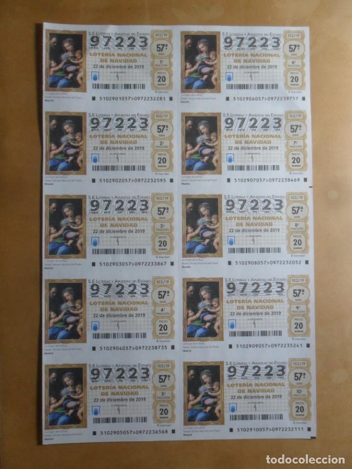 Loter&iacute;a Nacional: BILLETE COMPLETO - N&ordm; 97233 - 22 DICIEMBRE 2019 - 102/19 - LA VIRGEN DE LA ROSA, MUSEO DEL PRADO, M