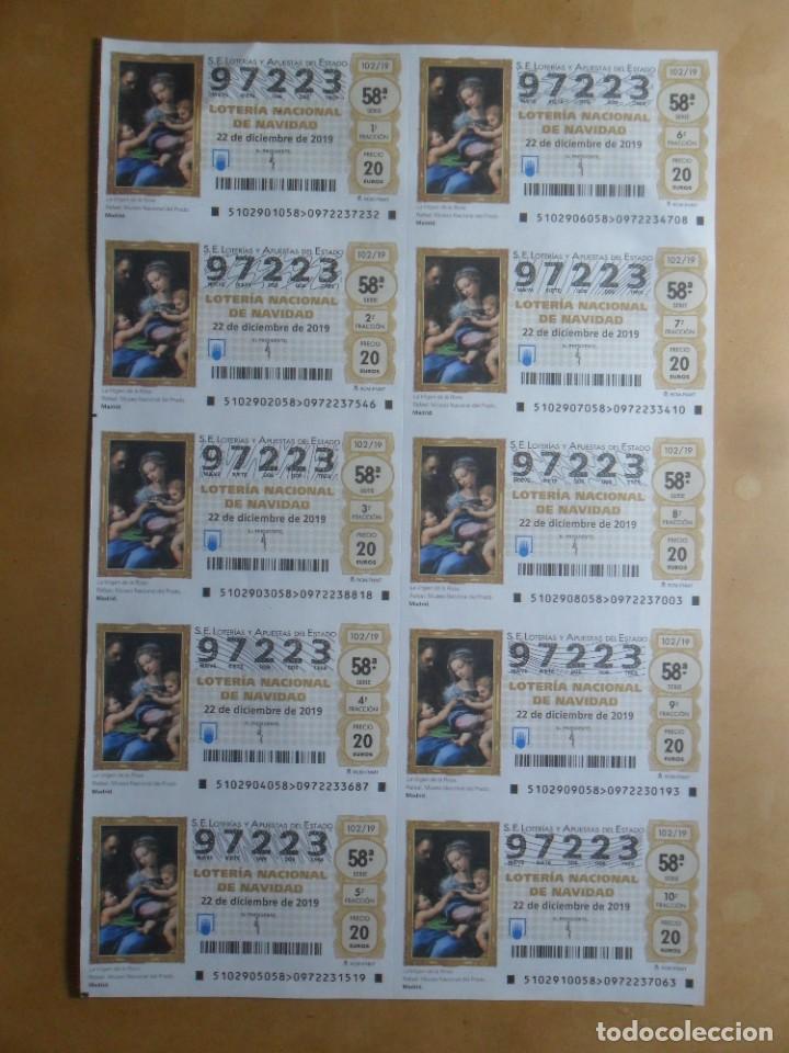 Loter&iacute;a Nacional: BILLETE COMPLETO - N&ordm; 97233 - 22 DICIEMBRE 2019 - 102/19 - LA VIRGEN DE LA ROSA, MUSEO DEL PRADO, M
