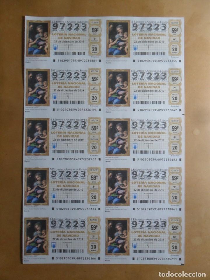Loter&iacute;a Nacional: BILLETE COMPLETO - N&ordm; 97223 - 22 DICIEMBRE 2019 - 102/19 - LA VIRGEN DE LA ROSA, MUSEO DEL PRADO, M
