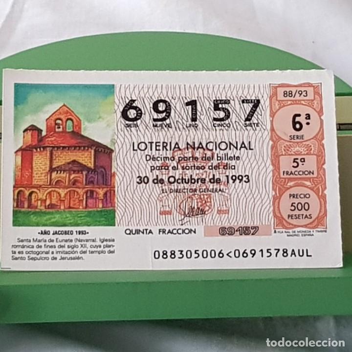 Lotteria Nationale Spagnola: LOTER&Iacute;A NACIONAL, SORTEO 88/93, 30 OCTUBRE 1993, A&Ntilde;O JACOBEO,SANTA MAR&Iacute;A DE EUNATE NAVARRA, N&ordm; 69157