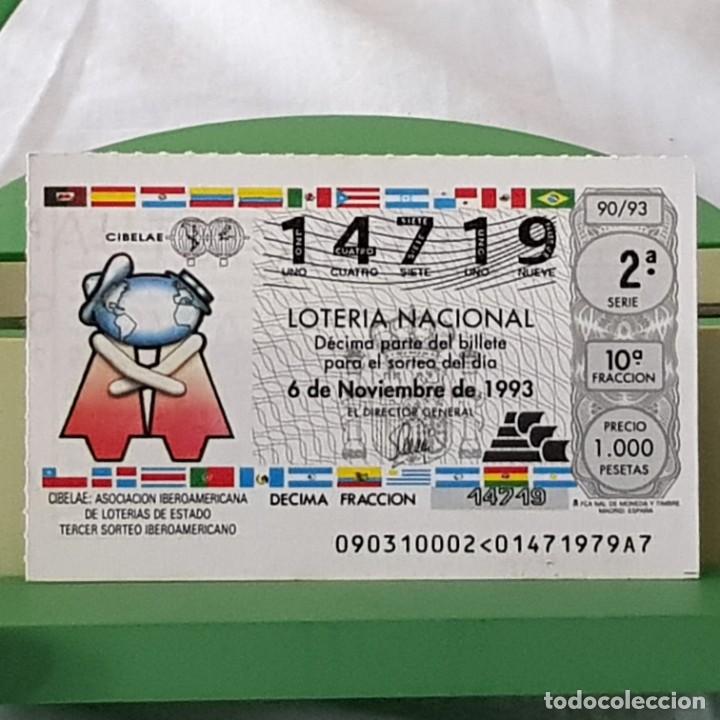 Lotteria Nationale Spagnola: LOTER&Iacute;A NACIONAL, SORTEO 90/93, 6 NOVIEMBRE 1993, ASOCIACI&Oacute;N IBEROAMERICANA LOTER&Iacute;AS, N&ordm; 14719