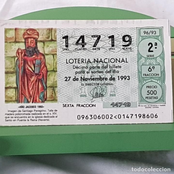 Lotteria Nationale Spagnola: LOTER&Iacute;A NACIONAL, SORTEO 96/93, 27 NOVIEMBRE 1993, A&Ntilde;O JACOBEO, IMAGEN SANTIAGO, N&ordm; 14719