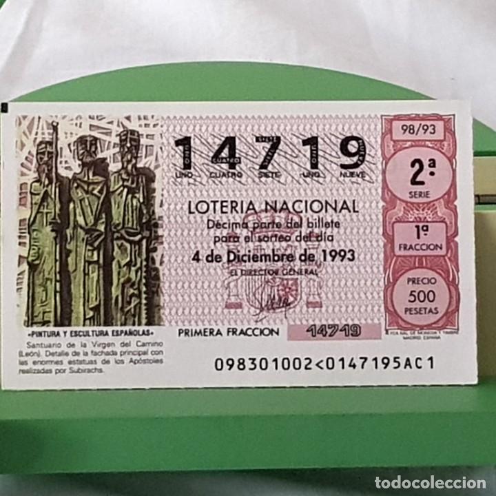 Lotteria Nationale Spagnola: LOTER&Iacute;A NACIONAL, SORTEO 98/93, 4 DICIEMBRE 1993, SANTUARIO VIRGEN DEL CAMINO, LE&Oacute;N, N&ordm; 14719