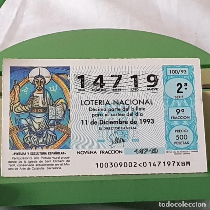 Lotteria Nationale Spagnola: LOTER&Iacute;A NACIONAL, SORTEO 100/93, 11 DICIEMBRE 1993, PANTOCR&Aacute;TOR, MUSEO ARTE CATALU&Ntilde;A, N&ordm; 14719