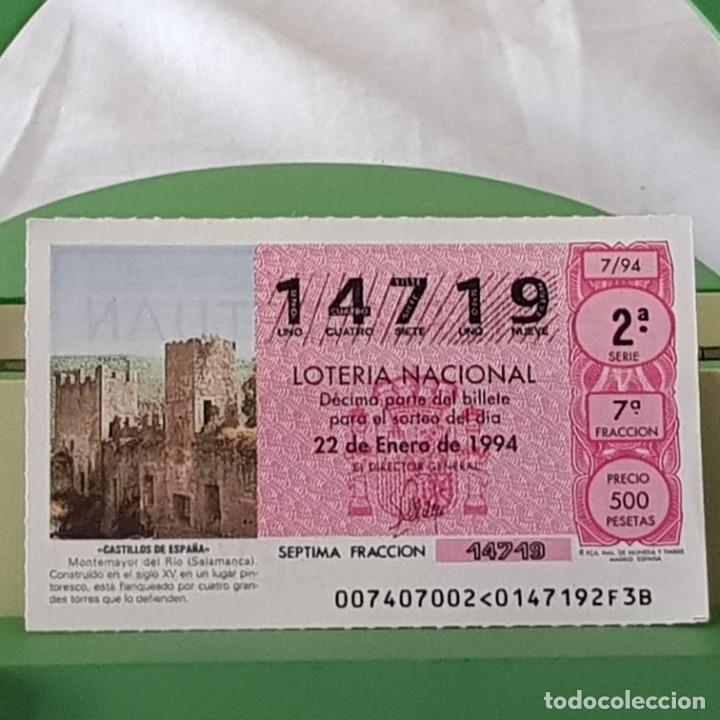 Lotteria Nationale Spagnola: LOTER&Iacute;A NACIONAL, SORTEO 7/94, 22 ENERO 1994, CASTILLO MONTEMAYOR DEL R&Iacute;O, SALAMANCA, N&ordm; 14719