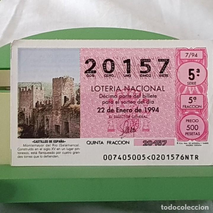 Lotteria Nationale Spagnola: LOTER&Iacute;A NACIONAL, SORTEO 7/94, 22 ENERO 1994, CASTILLO MONTEMAYOR DEL R&Iacute;O, SALAMANCA, N&ordm; 20157