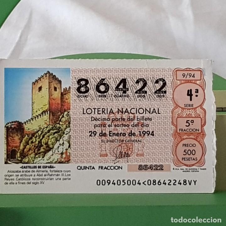 Lotteria Nationale Spagnola: LOTER&Iacute;A NACIONAL, SORTEO 9/94, 29 ENERO 1994, ALCAZABA DE ALMER&Iacute;A, N&ordm; 86422