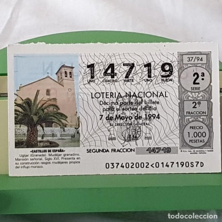 National Spanish Lottery: LOTER&Iacute;A NACIONAL, SORTEO 37/94, 7 MAYO 1994, MANSI&Oacute;N SE&Ntilde;ORIAL DE UG&Iacute;JAR, GRANADA , N&ordm; 14719
