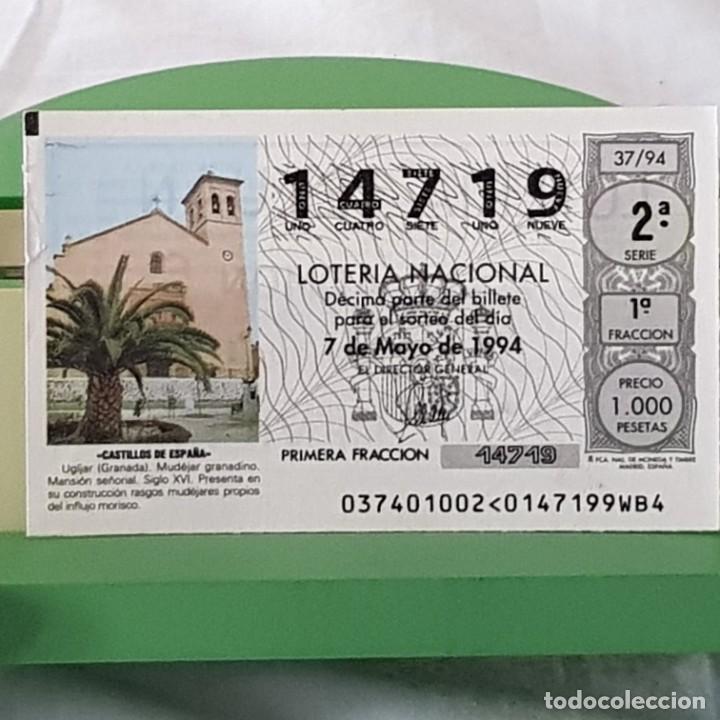 National Spanish Lottery: LOTER&Iacute;A NACIONAL, SORTEO 37/94, 7 MAYO 1994, MANSI&Oacute;N SE&Ntilde;ORIAL DE UG&Iacute;JAR, GRANADA , N&ordm; 14719