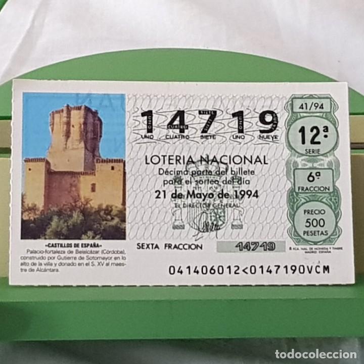 National Spanish Lottery: LOTER&Iacute;A NACIONAL, SORTEO 41/94, 21 MAYO 1994, PALACIO FORTALEZA BELALC&Aacute;ZAR, C&Oacute;RDOBA, N&ordm; 14719