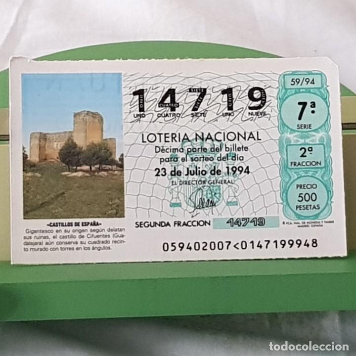 Loter&iacute;a Nacional: LOTER&Iacute;A NACIONAL, SORTEO 59/94, 23 JULIO 1994, CASTILLO DE CIFUENTES, GUADALAJARA, N&ordm; 14719