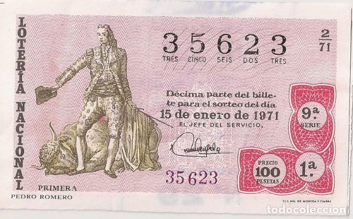 National Spanish Lottery: LOTER&Iacute;A NACIONAL 35623 15 ENERO 1971 SORTEO 2/71
