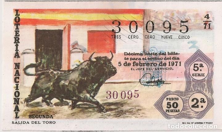 National Spanish Lottery: LOTER&Iacute;A NACIONAL 30095 5 FEBRERO 1971 SORTEO 4/71