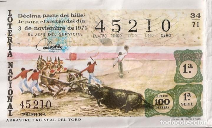 Lotaria Nacional: LOTER&Iacute;A NACIONAL 45210 3 NOVIEMBRE 1971 SORTEO 34/71