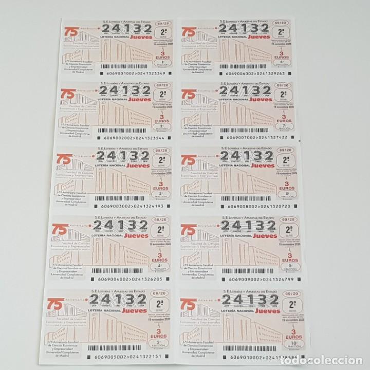 National Spanish Lottery: BILLETE LOTER&Iacute;A, SORTEO 69/20, 19 NOVIEMBRE 2020, 75 ANIV. FACULTAD ECON&Oacute;MICAS MADRID,N&ordm; 24132, LEER