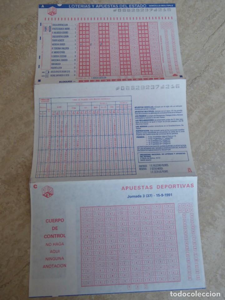 Loter&iacute;a Nacional: QUINIELA LIGA 15/9/1991. JORNADA 3 (37)