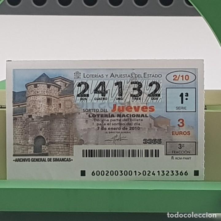 National Spanish Lottery: LOTERIA NACIONAL, JUEVES, 1/10, 7 ENERO 2010. ARCHIVO GENERAL DE SIMANCAS, N&ordm; 24132