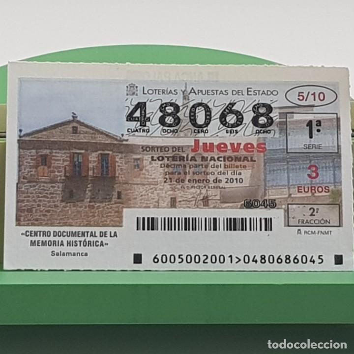 Nationale spanische Lotterie: LOTERIA NACIONAL, JUEVES, 5/10, 21 ENERO 2010. CENTRO DOCUMENTAL MEMORIA HIST&Oacute;RICA, N&ordm; 48068