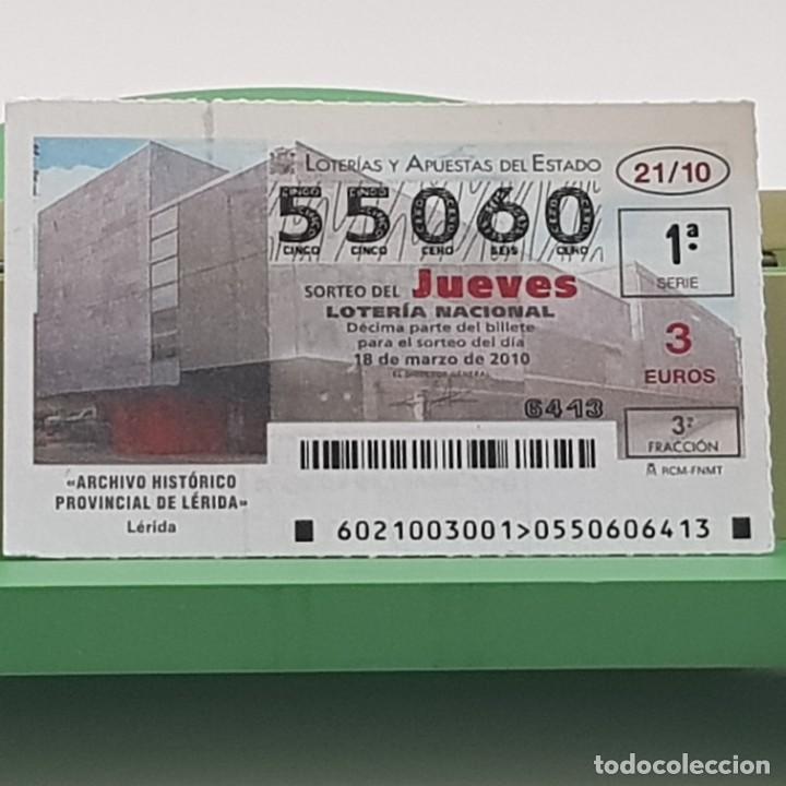 Lotaria Nacional: LOTER&Iacute;A NACIONAL, SORTEO 21/10, 18 MARZO 2010, ARCHIVO HIST&Oacute;RICO PROVINCIAL L&Eacute;RIDA, N&ordm; 55060