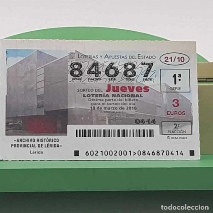Lotaria Nacional: LOTER&Iacute;A NACIONAL, SORTEO 21/10, 18 MARZO 2010, ARCHIVO HIST&Oacute;RICO PROVINCIAL L&Eacute;RIDA, N&ordm; 84687