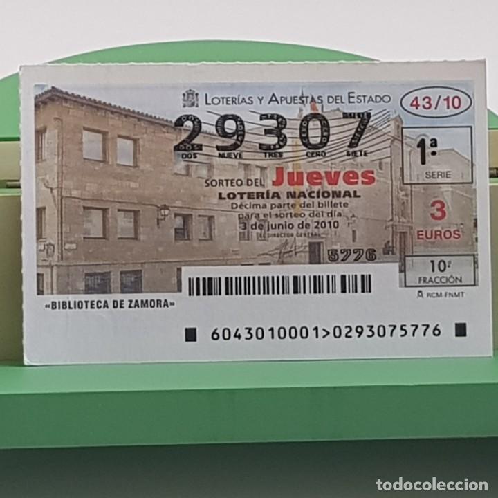 Nationale spanische Lotterie: LOTER&Iacute;A NACIONAL, JUEVES, SORTEO 43/10, 3 JUNIO 2010, BIBLIOTECA DE ZAMORA, N&ordm; 29307